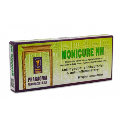 MONICURE NH ( MICONAZOLE NITRATE + NYSTATIN + NEOMYCIN SULFATE + HYDROCORTISONE ) 6 VAGINAL SUPPOSITORIES